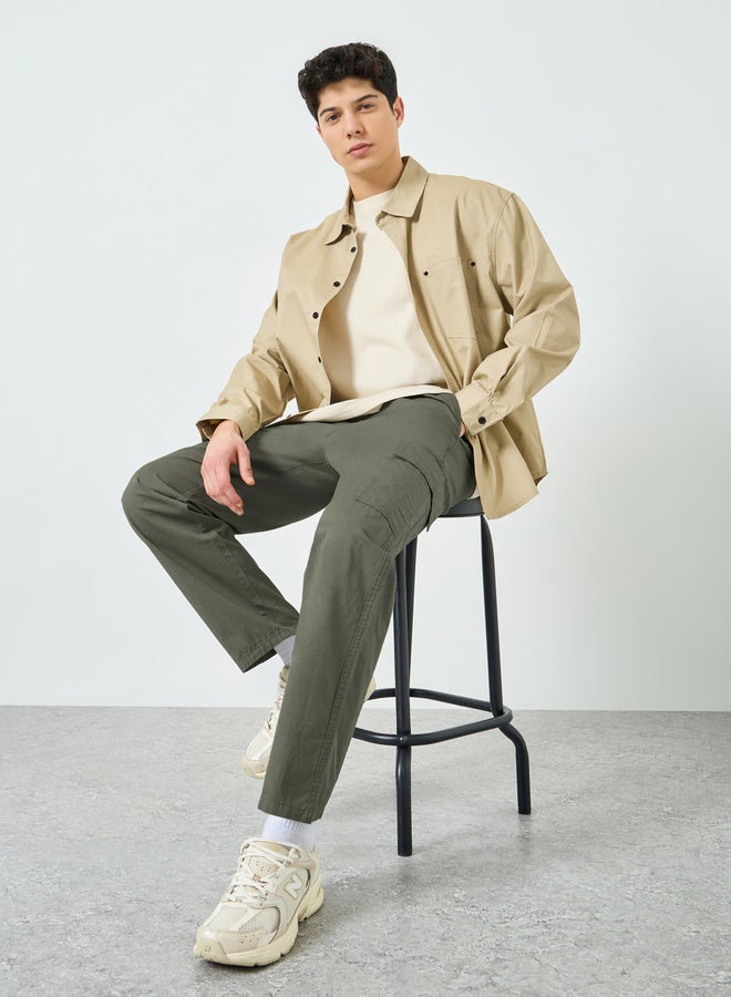 Styli Men Cotton Relaxed Fit Cargo Pants - Image 1