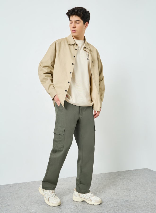 Styli Men Cotton Relaxed Fit Cargo Pants - Image 2