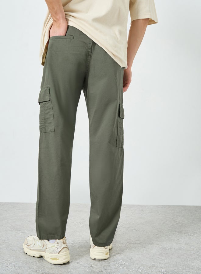 Styli Men Cotton Relaxed Fit Cargo Pants - Image 5