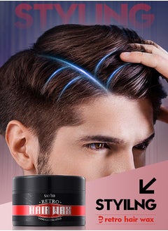 SADOER Moisturizing Hair Wax -  Firm Hold & Matte Finish - Non-Irritating - Refreshing & Hydrating - Premium Long-lasting Hold Hair Styling Pomade - Flake-Free - Styling Hair Wax For All Hair Types  - Image 4