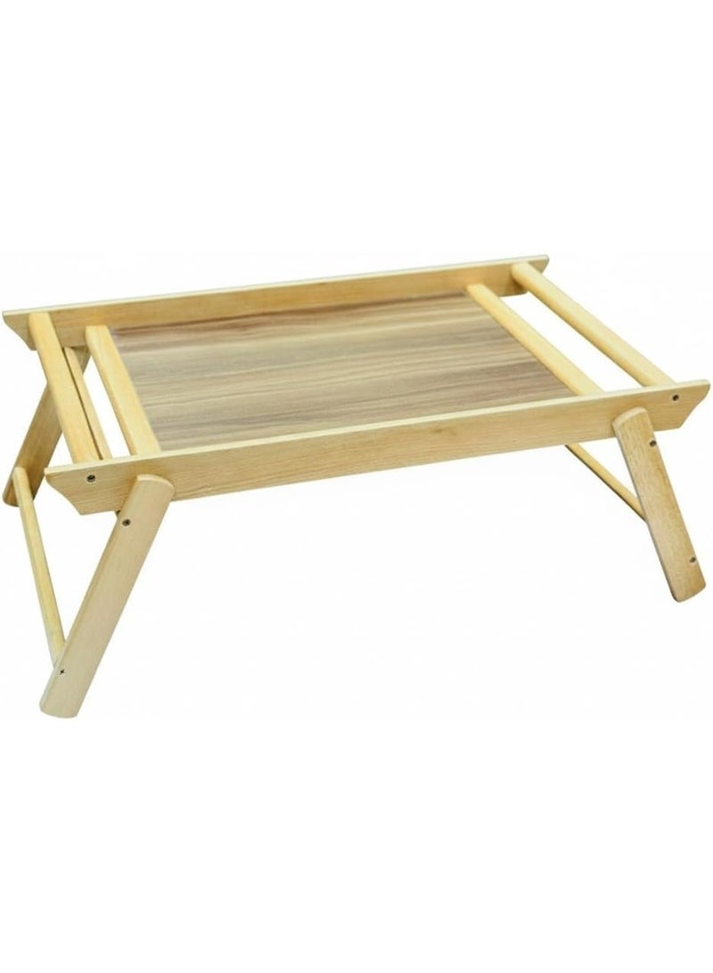 Practical Wooden Bed Tray with Legs – Elegant Design for Breakfast and Daily Meals T (Beige 2) - Image 2