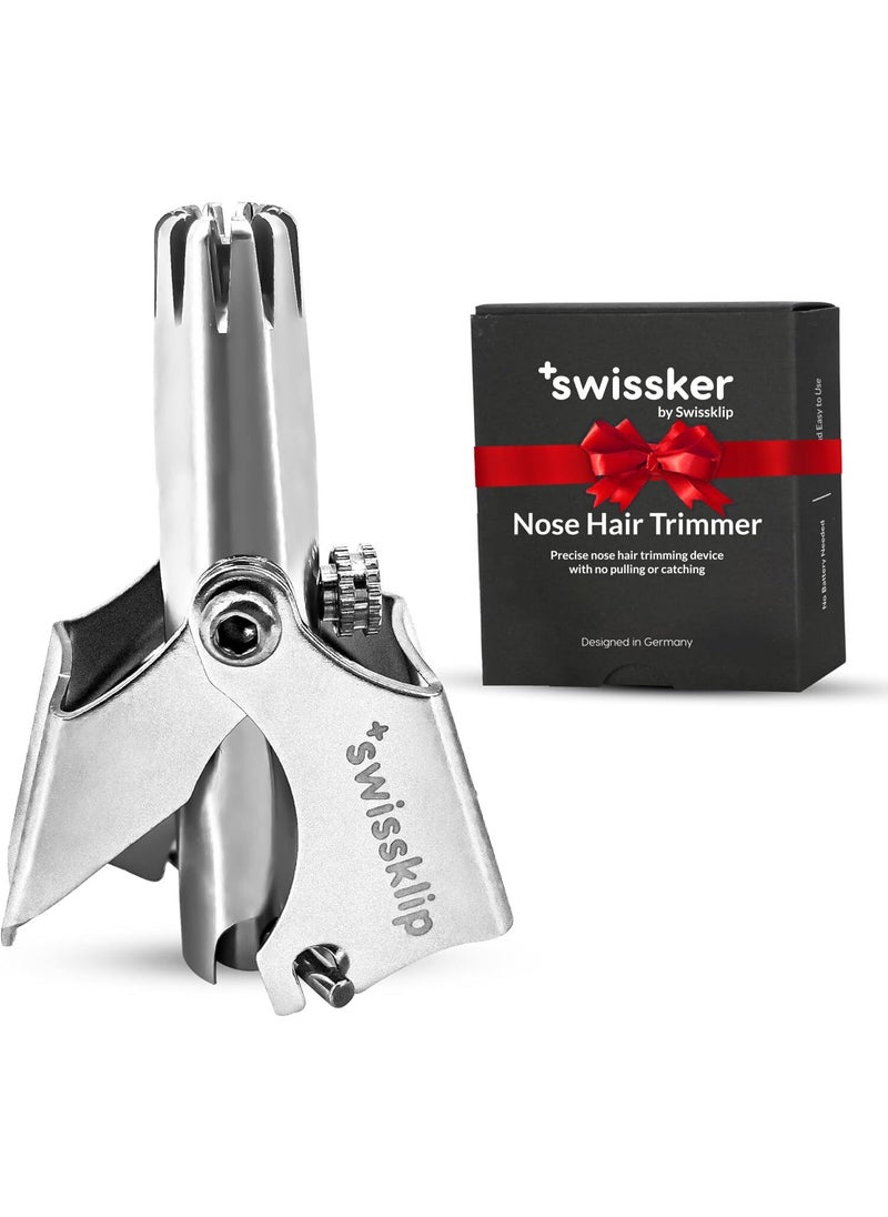 Swissklip Swissklip Human Power Nose Hair Trimmer for Men | Manual Nose Hair Trimmer for Women I Stainless Steel Nose Hair Remover for Men & Women I Easy to Use Ear Hair Trimmer 