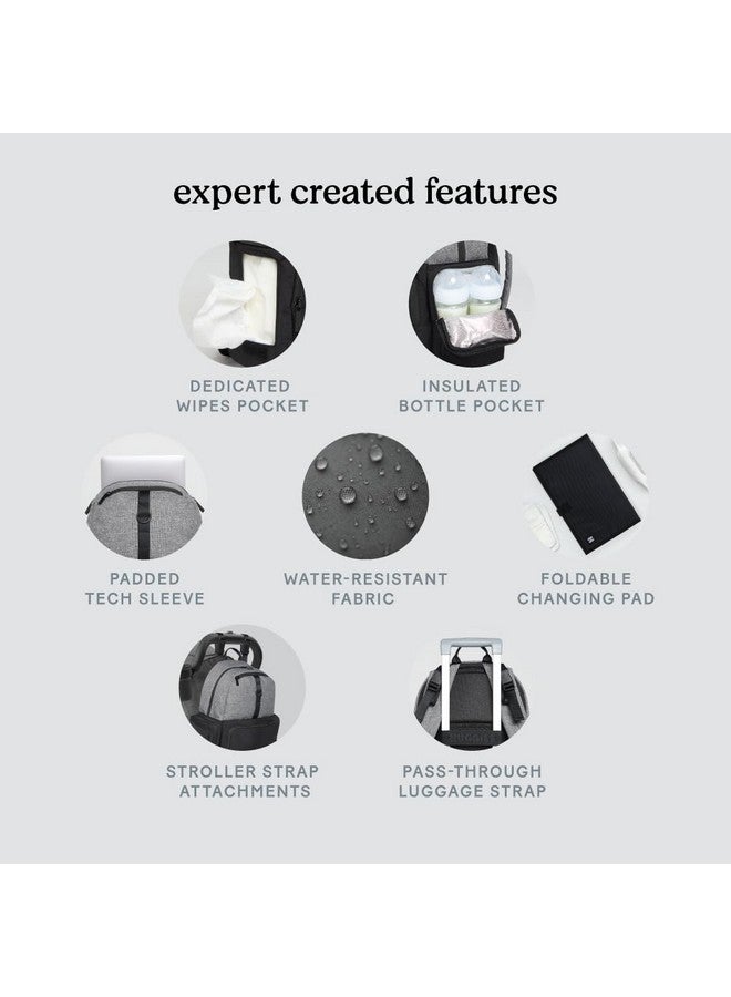 هجيز حقيبة ظهر حفاضات هجيز داي باك، أسود/سادة، مقاس واحد - Image 4