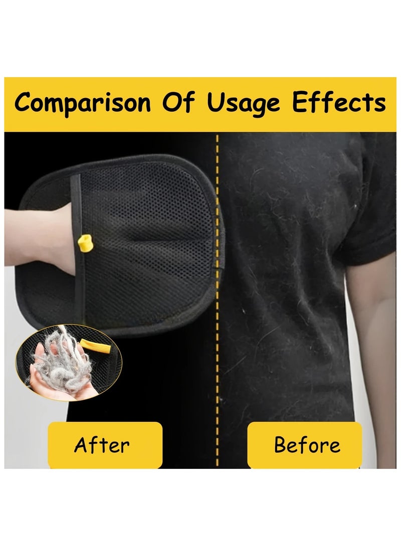 Glove for removing fabric lint, tidying up clothes, and removing pet hair. 1-piece - Double-sided nylon brush  - Image 2