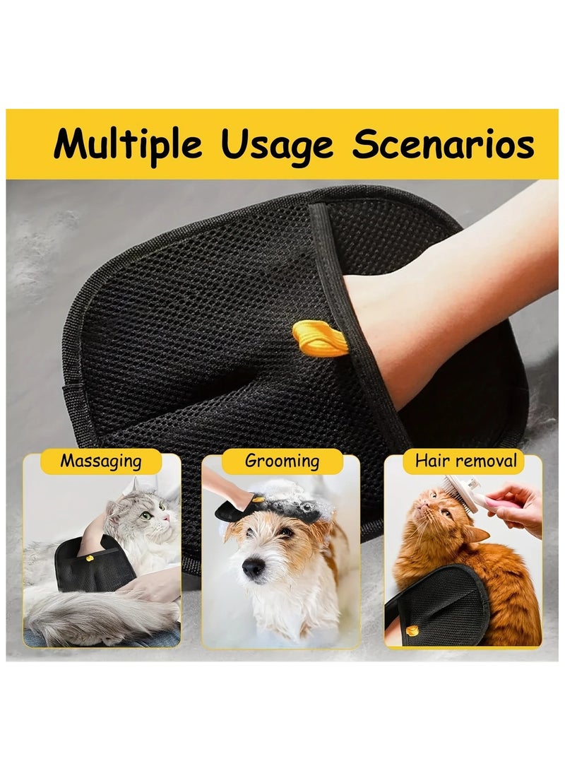 Glove for removing fabric lint, tidying up clothes, and removing pet hair. 1-piece - Double-sided nylon brush  - Image 3