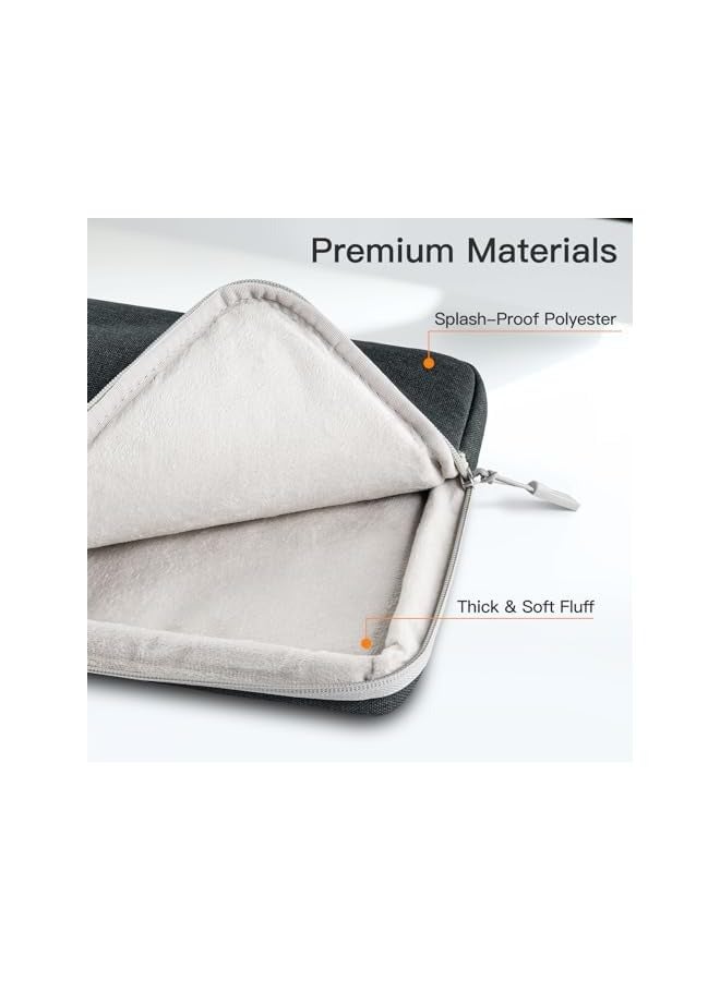 Jetech Laptop Sleeve for 13.3-Inch MacBook Air/Pro, 14-Inch MacBook Pro 2021 M1, 13-13.6 Inch Notebook, Waterproof Shock Resistant Bag Case with Accessory Pocket (Dark Grey) - Image 4