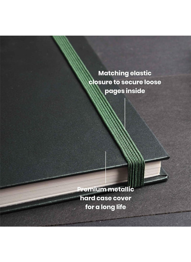 Scholar Scholar 170 GSM Sketch Journal Advanced Glue Bound 48 Sheets A5 Green  - Image 4