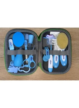13-Pcs Baby Grooming Kit for Newborn Boys - Blue Essential Health Care Set Includes Nail Clipper, Scissors, Brush, Comb & Nasal Aspirator.