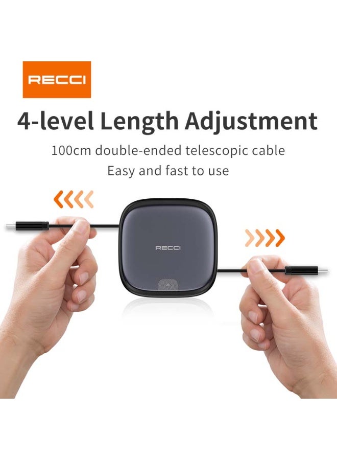 Recci Fast Charging Cable Retractable 5-in-1 PD65W High Power Output Charge - Image 4
