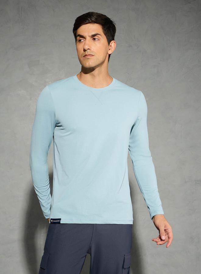 Technosport Solid Round Neck Long Sleeve T-Shirt - Image 1