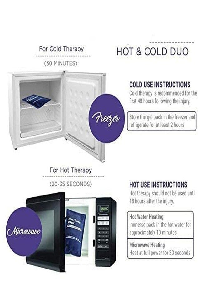 ديباير عبوة جل قابلة لإعادة الاستخدام ساخنة وباردة من ديبري، ووسادة قابلة للتسخين في الميكروويف لتخفيف الألم (أزرق داكن، عبوة من قطعة واحدة) - Image 4
