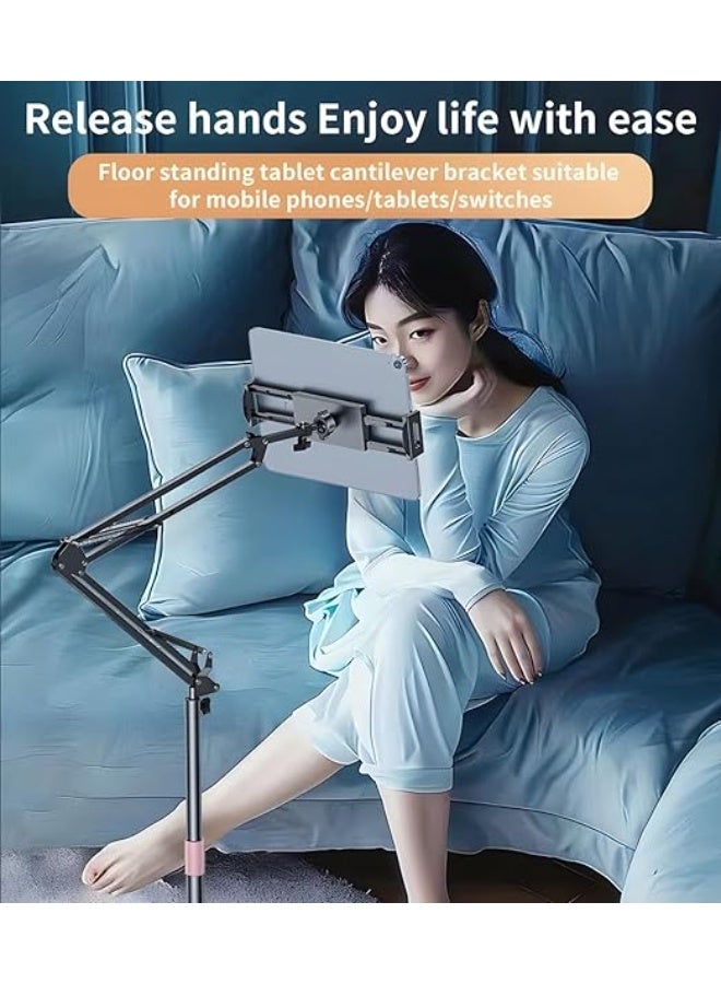 Yesido Flexible Floor Stand for Tablet and Mobile with Long Adjustable Arm, Hands-Free Holder for Viewing and Reading, C295 - Image 3