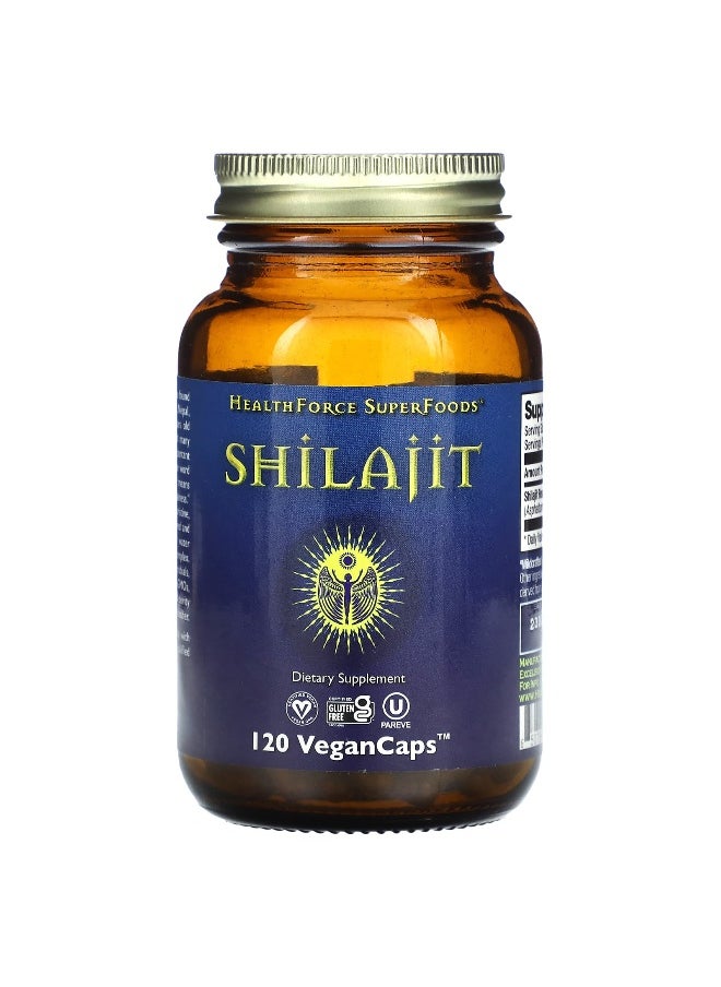 HEALTHFORCE SUPERFOODS HealthForce Superfoods, Shilajit, 400 mg, 120 Vegan Caps (200 mg per Capsule)  - Image 1