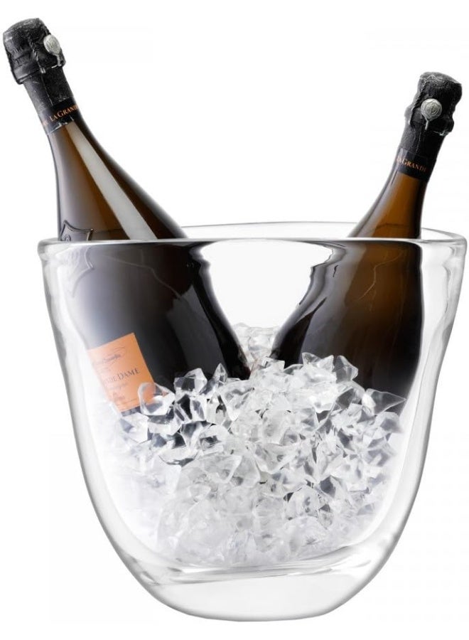 LSA International LSA International Celebrate Dual Champagne Bucket H27cm Clear | 1 unit | Handmade Glass | CM05 