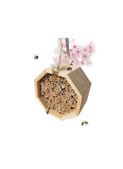 Wooden Mason Bee House Hanging Ladybugs Insect Nests Box Wooden Bee House Bee Habitat Ideal For Bee Pollination In Garden Yards
