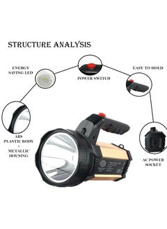 RENMAX RENMAX Rechargeable Searchlight Torch Bright Beam LED Laser Flashlight 6000mAh for Security Metal Battery Housing Plastic Body 800m Range 1Pc  - Image 4