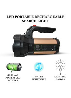 RENMAX RENMAX Rechargeable Searchlight Torch Bright Beam LED Laser Flashlight 6000mAh for Security Metal Battery Housing Plastic Body 800m Range 1Pc  - Image 3