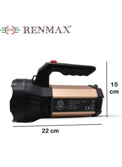 RENMAX RENMAX Rechargeable Searchlight Torch Bright Beam LED Laser Flashlight 6000mAh for Security Metal Battery Housing Plastic Body 800m Range 1Pc  - Image 2