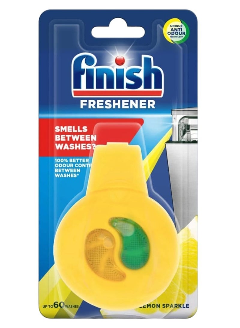 Finish Dishwasher Freshener Deodorizer Lemon Scent, Enough for up to 60 washes