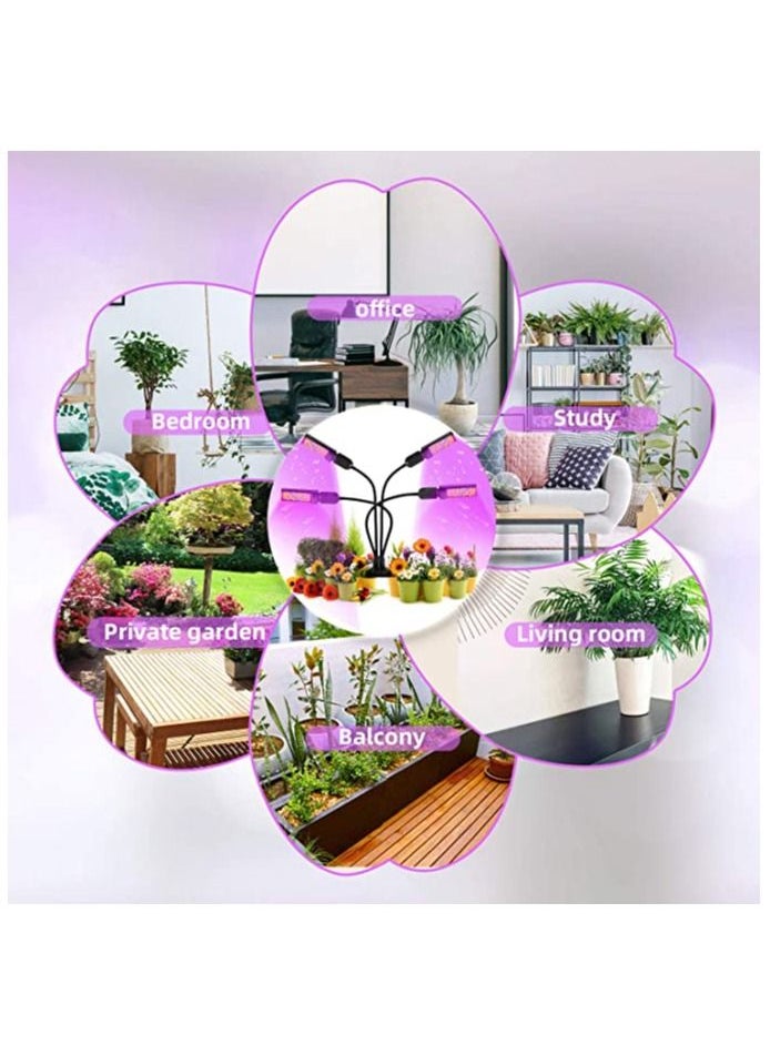 24” Indoor Plant Growing Lamp with 8 Brightness Settings, 3 Light Modes Including Full Spectrum UV Light
