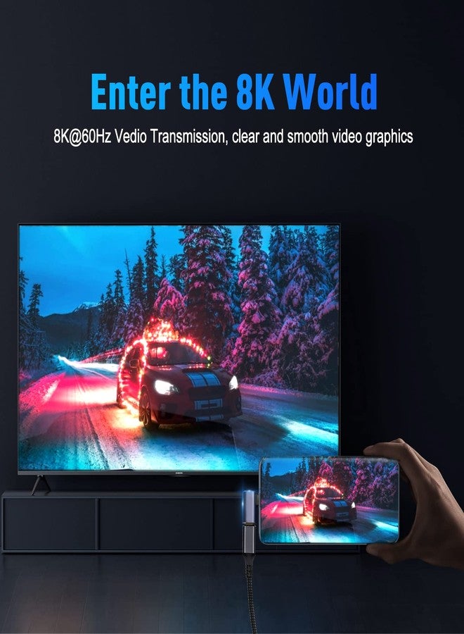 VCOM USB C 90 Degree Adapter, USB4 Cable Adapter Support 40Gbps, 100W PD, 8K Video Display, OTG, Type-C Male to Female Right Angle Extender for Thunderbolt4, Laptop, Mobile Phone, Tablet (2 Pack) - Image 5