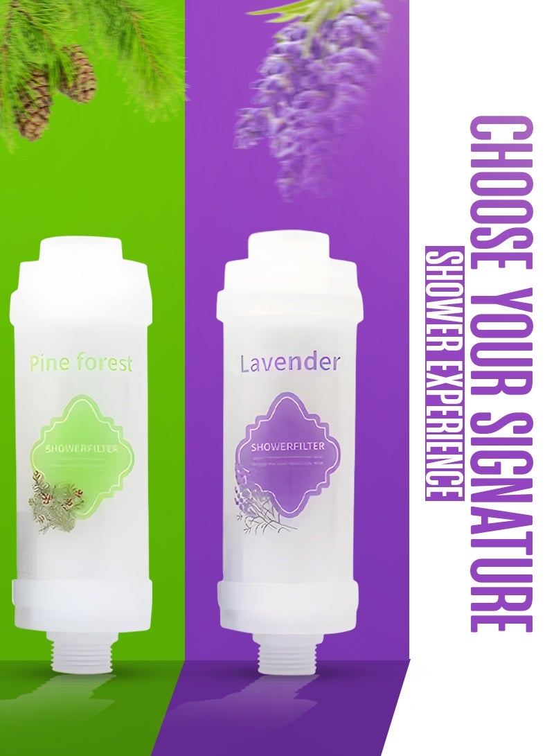 ABJ 2-Pack Vitamin C Shower Filters (Lavender + Pine Forest) – Enjoy Softer Water, Fresher Skin & Healthier Hair with Our Advanced Hard Water Softener & Chlorine-Removing Shower Filter - Image 2