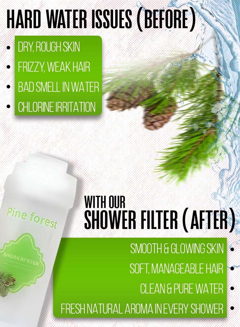 ABJ 2-Pack Vitamin C Shower Filters (Lavender + Pine Forest) – Enjoy Softer Water, Fresher Skin & Healthier Hair with Our Advanced Hard Water Softener & Chlorine-Removing Shower Filter - Image 5