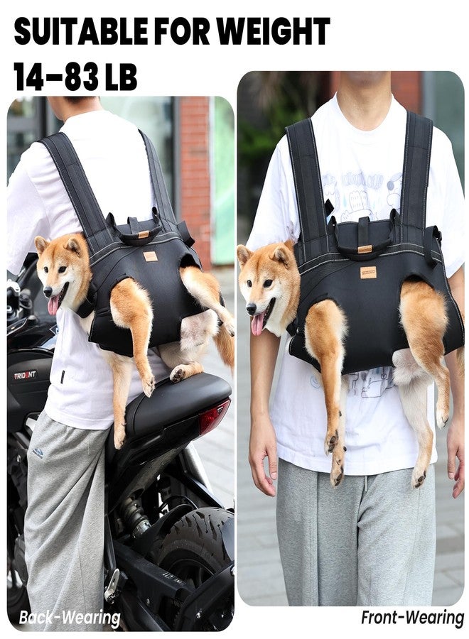 Terapaton Dog Lift Harness Backpack Carrier for Large Dogs, Full Body Sling with Handle, Dog Harness for Joint Injuries, Arthritis, Ideal for Stairs, Elderly Dogs (Black Large 20-29 LBS) - Image 4