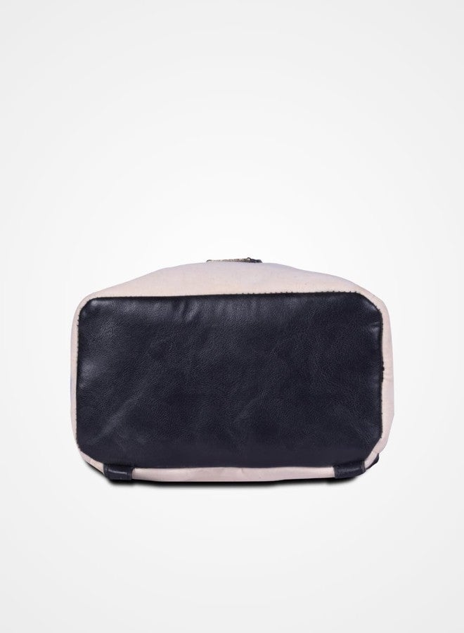 STRUTT Leather Backpack Bags | Canvas & Leather Midi| For Women/Girls Office/College Stylish |Airportl bag | Casual | Stylish | Shoulder Bag for Girls College | Sling |Travel Daily Use - Image 5