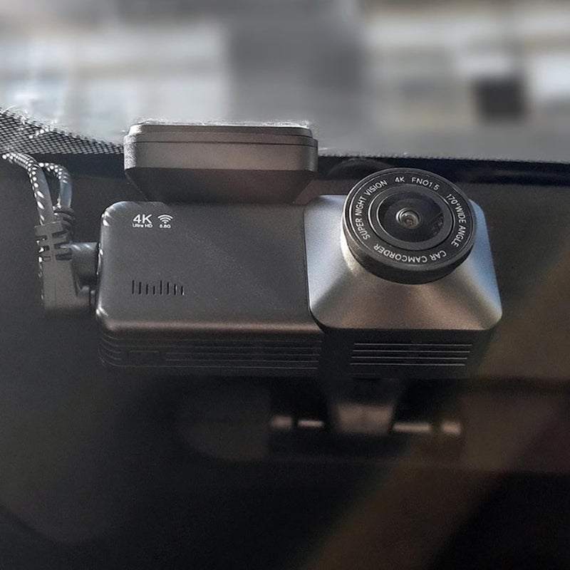 4K Way Car DVR with 32 / 64GB Card Wide Angles Coverage Night View and Impacts Detection for Trucks Car Dashcam Front and Rear - Image 2