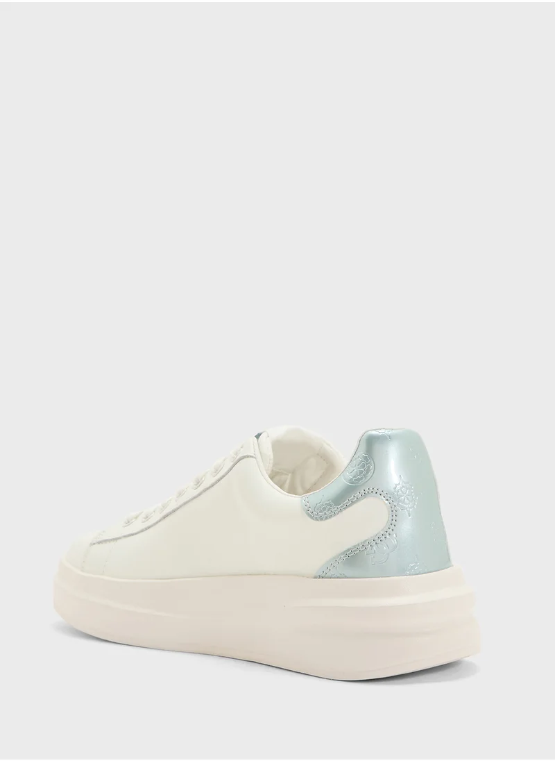 جس Logo Detailed Lace Up Low Top Sneakers