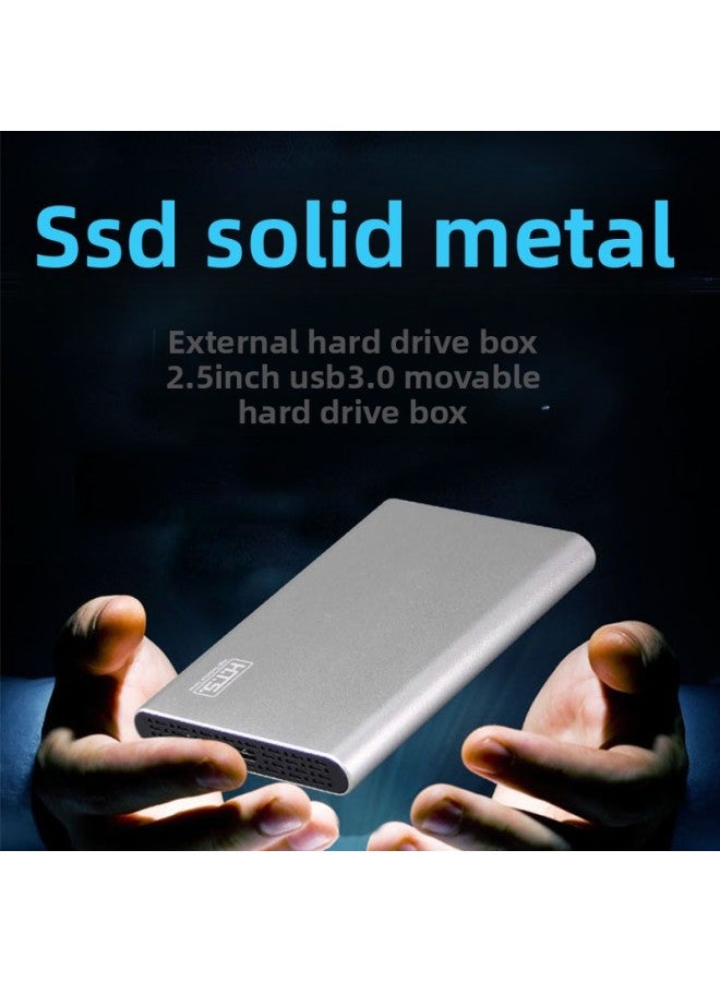 Mobile Hard Disk Box Desktop Notebook 2.5 Inch SATA3.5 Inch Mechanical Serial USB3.0 Hard Disk Box-Color:Black