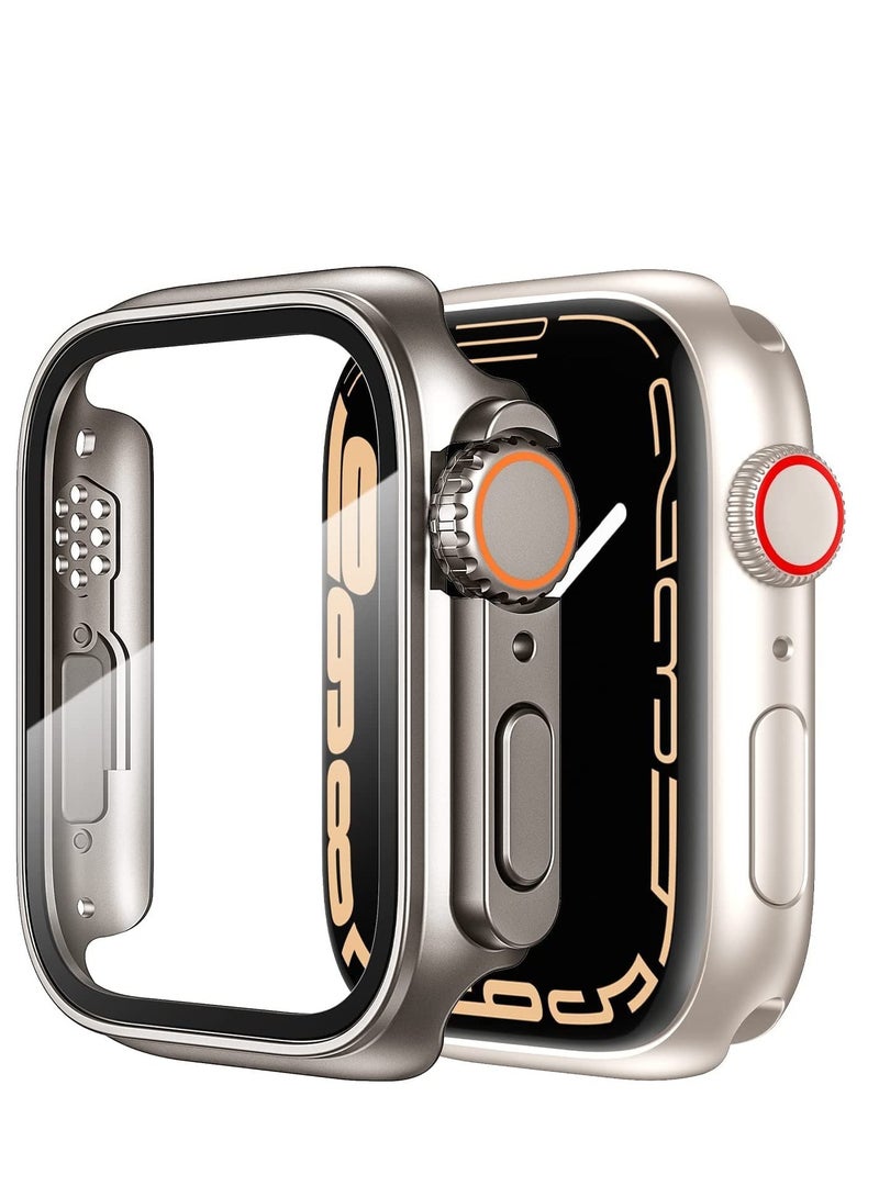 Full Coverage Rugged Protective Case, Touch Sensor Adapter, For Apple Watch 45mm, Change To Apple Watch Ultra 49mm, Star Light Color - Image 1