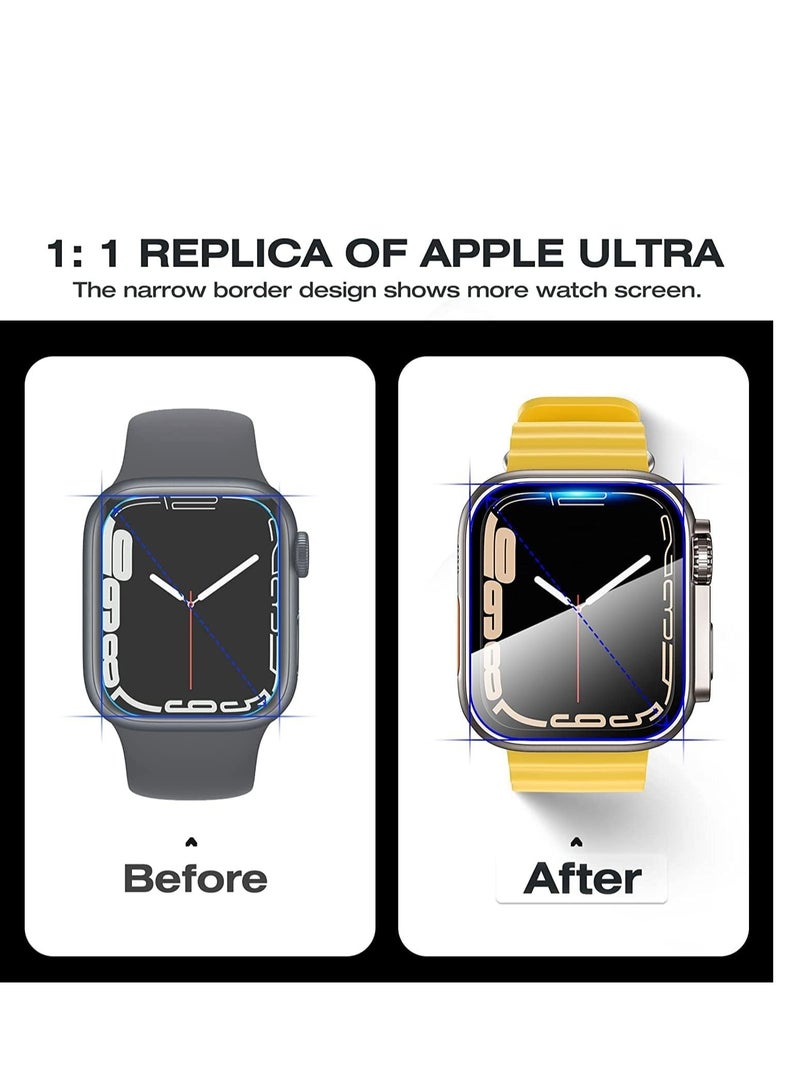 Full Coverage Rugged Protective Case, Touch Sensor Adapter, For Apple Watch 45mm, Change To Apple Watch Ultra 49mm, Star Light Color - Image 3