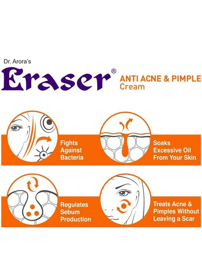 ERASER كريم Ayurvedic لإزالة حب الشباب والبثور للبشرة المعرضة لحب الشباب البشرة الدهنية العناية الطبيعية لحب الشباب والبثور للرجال والنساء (15 جرام) - Image 5