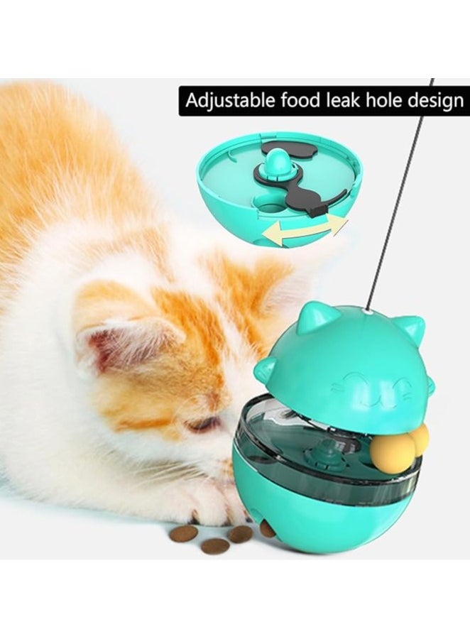 General - Cat toy, interactive indoor treater dispenser, kitten feeding ball with 3 functions, 3 swinging balls and fluttering feathers - Image 1