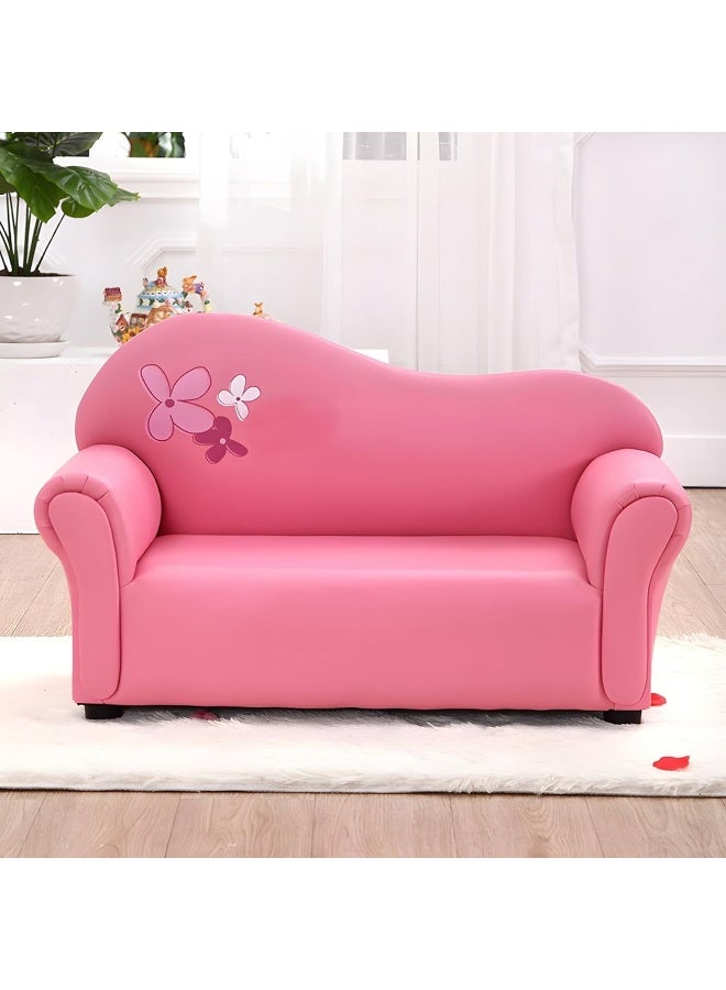 Ripple FURNITURE أريكة أطفال بمقعدين من FLORA homes، أثاث غرفة المعيشة (وردي فاتح) - Image 3