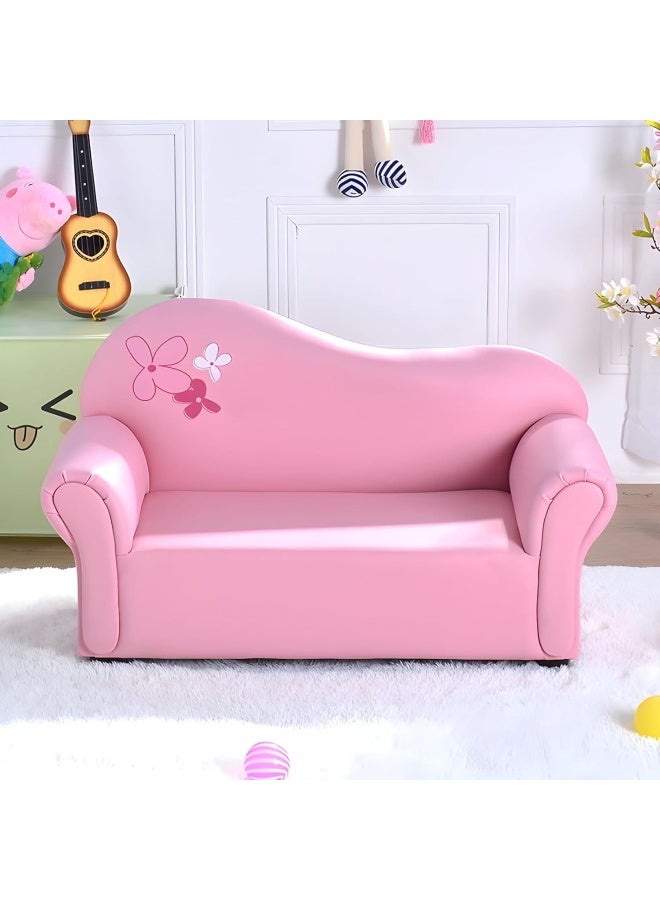 Ripple FURNITURE أريكة أطفال بمقعدين من FLORA homes، أثاث غرفة المعيشة (وردي فاتح) - Image 1