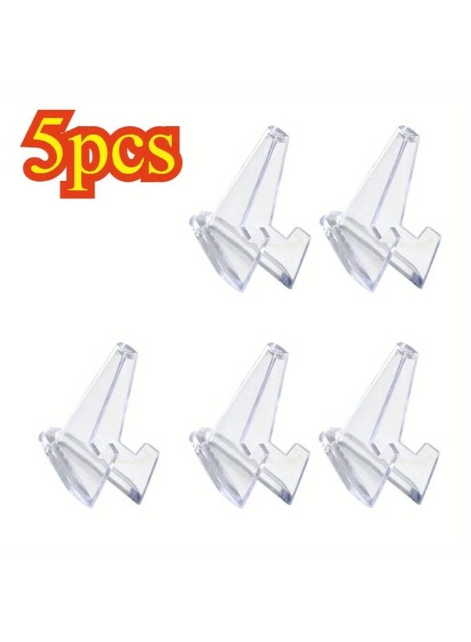 5pcs Transparent Acrylic Display Stands Classic Style Artwork Presentation Risers - Image 1