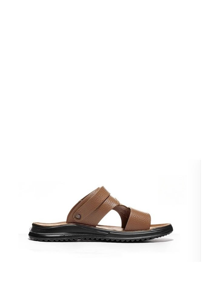 Warrior New Fashionable Leather Men's Business Slippers - Image 4