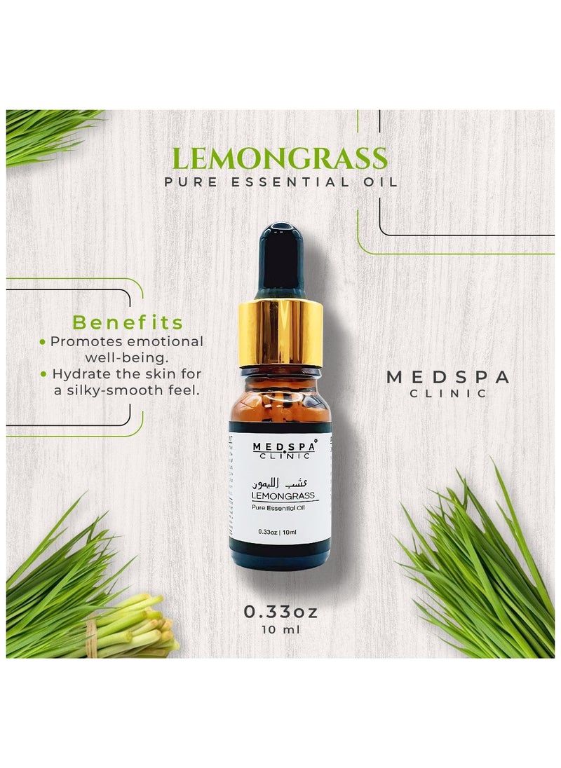 Medspa Pure Lemongrass Essential Oil - 100% Natural and Therapeutic Grade - Aromatherapy for Refreshment and Vitality - 10ml | 0.33oz Bottle - pzsku/ZFF0BF20601DAB563B88AZ/45/_/1711588002/22ce05a6-c40c-4db5-913f-c93582b3a3d3