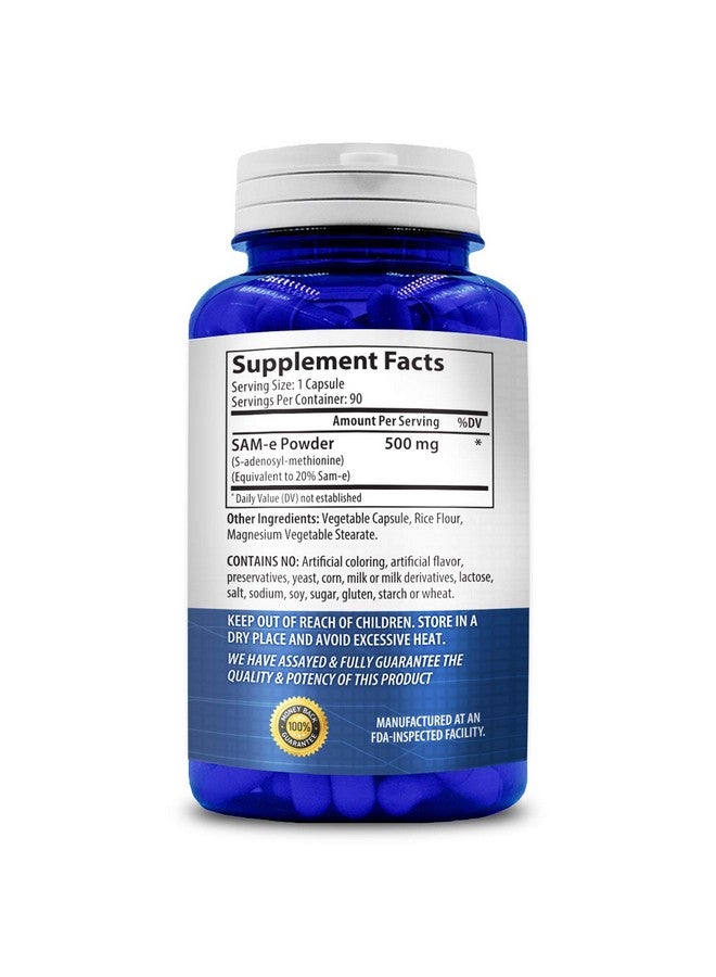 NasaBeahava SAM-E Supplement 500mg | Easy Absorption S-Adenosyl-L-Methionine SAM-e 500mg for Bone Joint and Mood Support Supplement | Made in The USA Non-GMO and Gluten Free (90 Day Supply) - Image 3