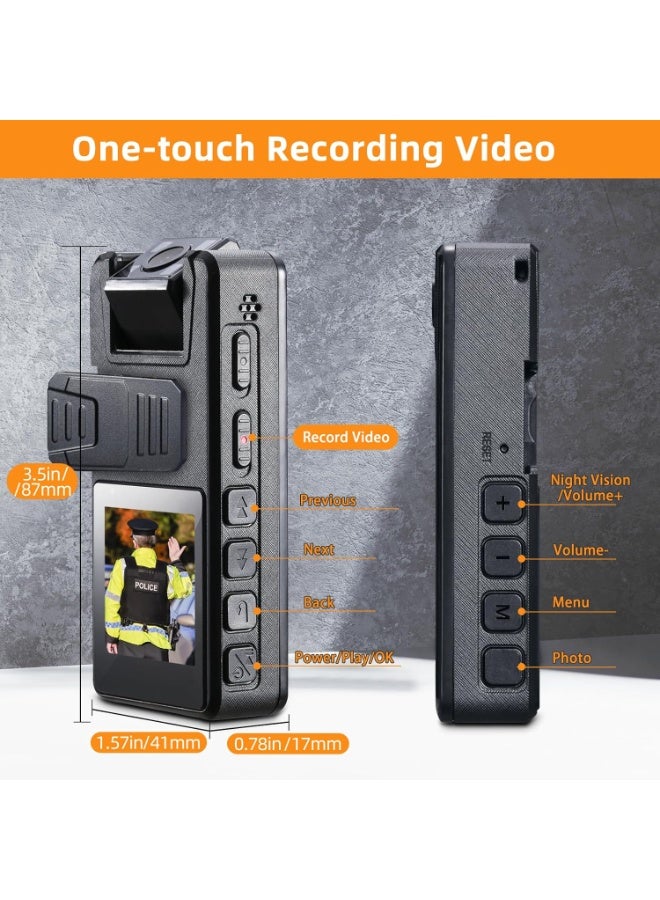 SOLARAE كاميرا جسم، كاميرا جسم بسعة 3000 مللي أمبير مع رؤية ليلية بالأشعة تحت الحمراء، كاميرا 1296 بكسل مثالية للمدنيين والمتنزهين وراكبي الدراجات - Image 5