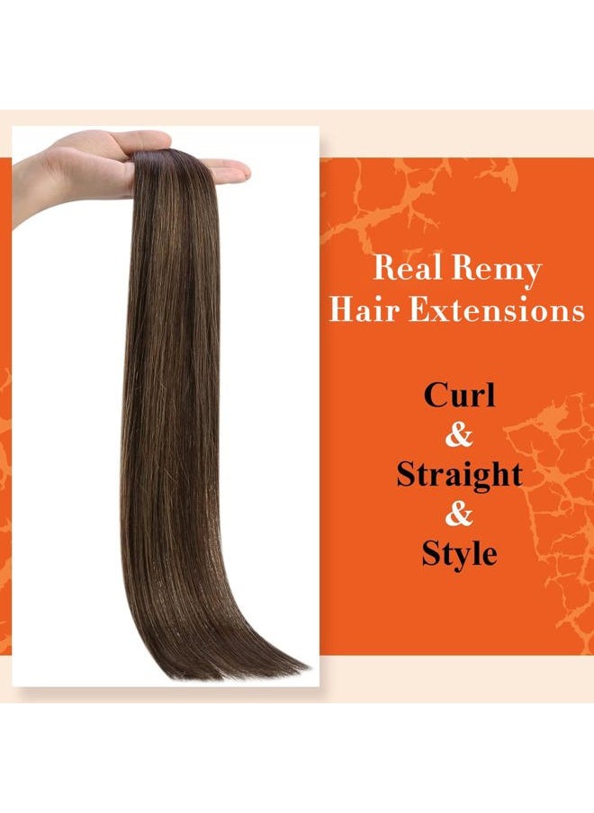 Full Shine Itip Hair Extensions Human Hair 20 Inch Straight Remy Hair Color 2/8/2 Balayage Dark Brown To Ash Brown Keratin Itip Human Hair Extensions Natural Pre Bonded Extensions 50S/50G  - Image 5
