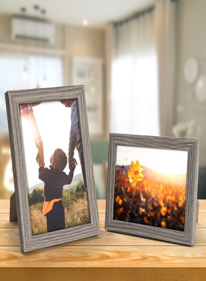 جيفت جاردن إطار صور جيفت جاردن 7x5 رمادي عتيق، مجموعة إطارات صور رمادية ريفية 5x7 للتعليق على الحائط أو وضعها على الطاولة، عبوة من 12 إطارًا - Image 2