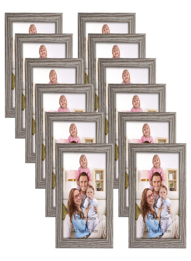 جيفت جاردن إطار صور جيفت جاردن 7x5 رمادي عتيق، مجموعة إطارات صور رمادية ريفية 5x7 للتعليق على الحائط أو وضعها على الطاولة، عبوة من 12 إطارًا - Image 1