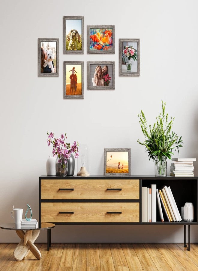 جيفت جاردن إطار صور جيفت جاردن 7x5 رمادي عتيق، مجموعة إطارات صور رمادية ريفية 5x7 للتعليق على الحائط أو وضعها على الطاولة، عبوة من 12 إطارًا - Image 5