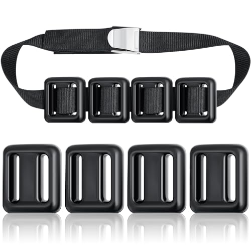 Tellegloww 4 Pcs 1.1 lb Dive Weights Belt for Scuba Diving Coated Dive Weights Nylon Dive Belt with Metal Quick Release Buckle for Free Diving Spear Fishing - Image 1