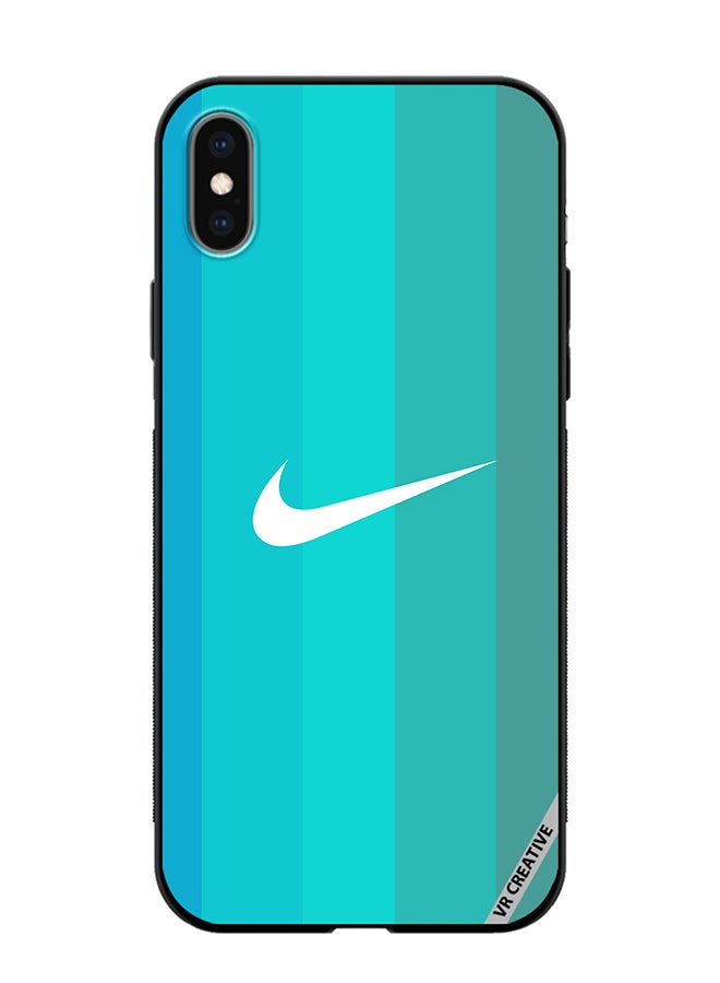 VR CREATIVE Protective Case Cover For Apple iPhone X/XS Nike Logo Turquois Design Multicolour - Image 1