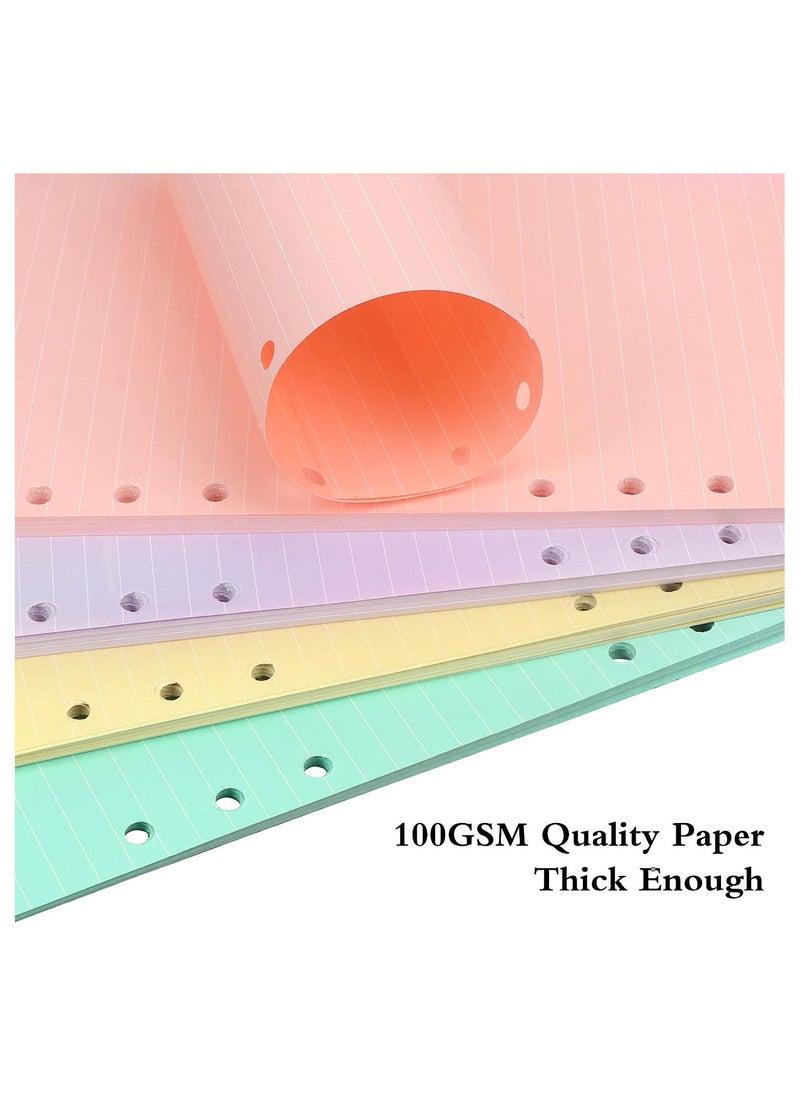 A5 Loose Leaf Paper, A5 Binder Planner Inserts Paper,160 Sheets (320 Pages) 6-Hole Notebook Refills for 6-Ring Refillable A5 Ring Binder Notebook Planner, Lined Paper